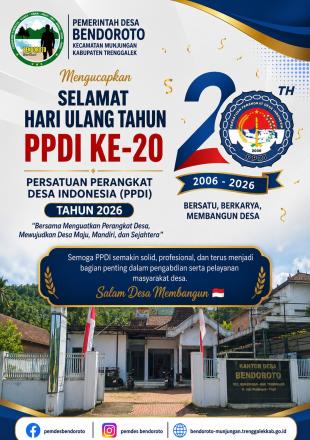 Selamat Hari Ulang Tahun ke-20 Persatuan Perangkat Desa Indonesia (PPDI) Tahun 2026.